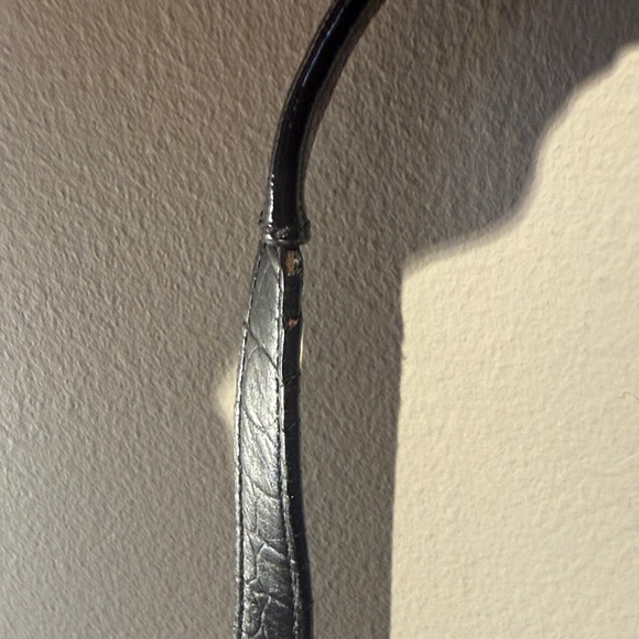 Coach Black Croc-Embossed Leather Bag - Picture 4 of 7